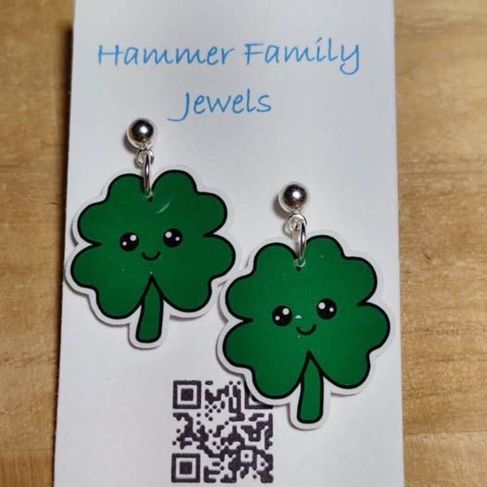 Cute Four-Leaf Clover Earrings
